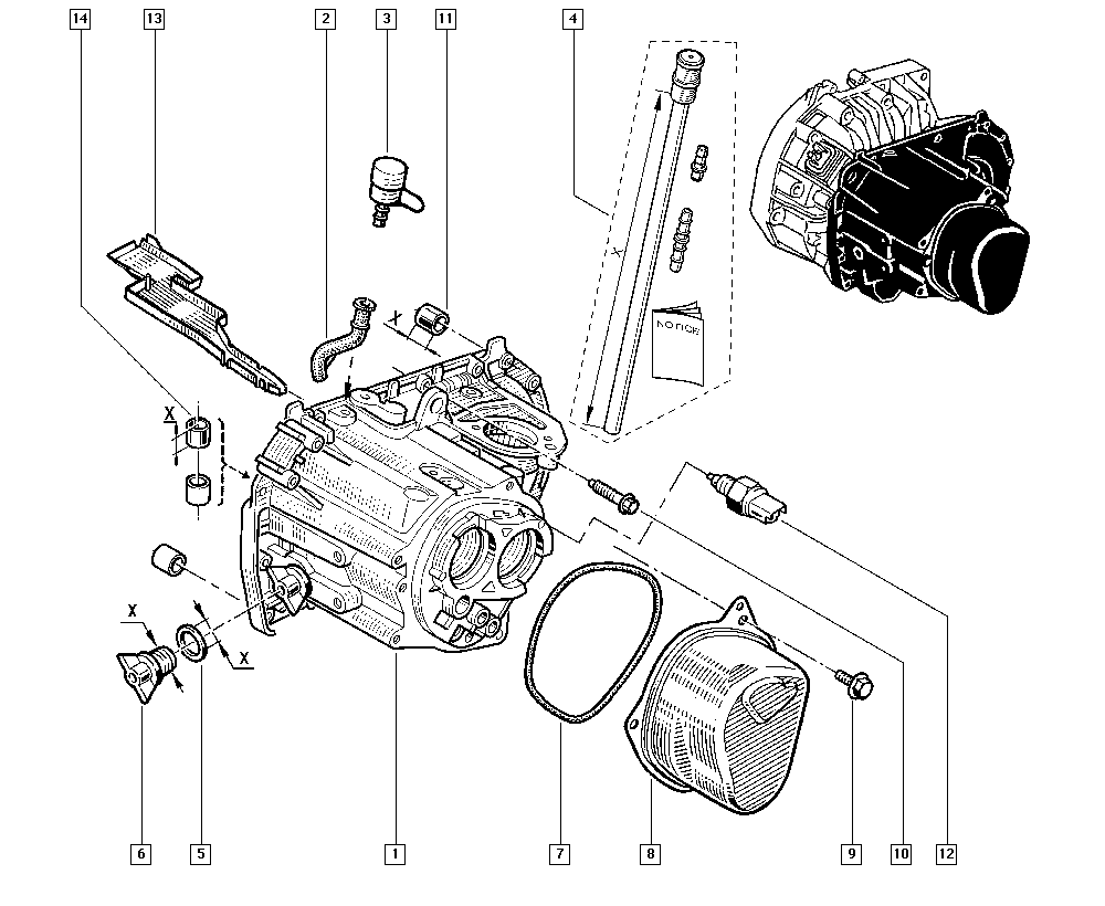 RENAULT 82 00 209 496 - Gearbox casings onlydrive.pro