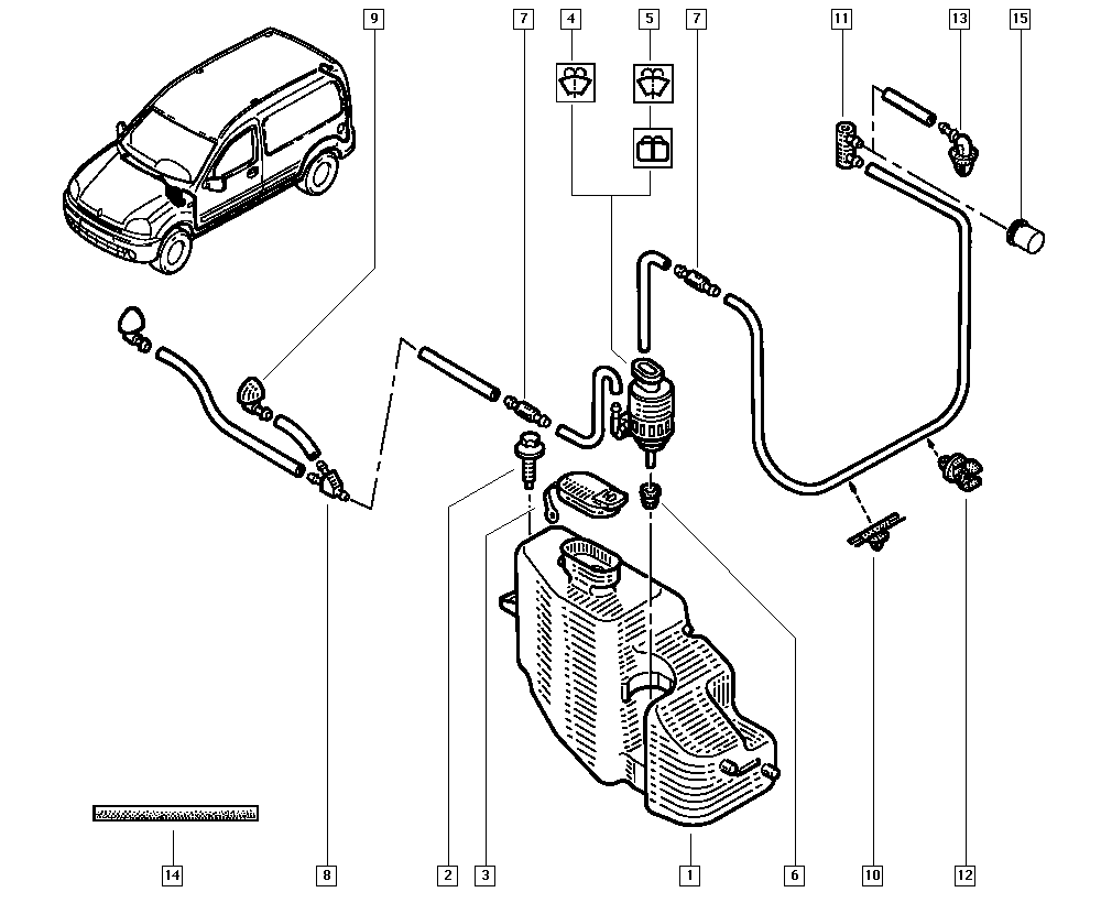 RENAULT 8200213041 - Screen washer reservoir onlydrive.pro