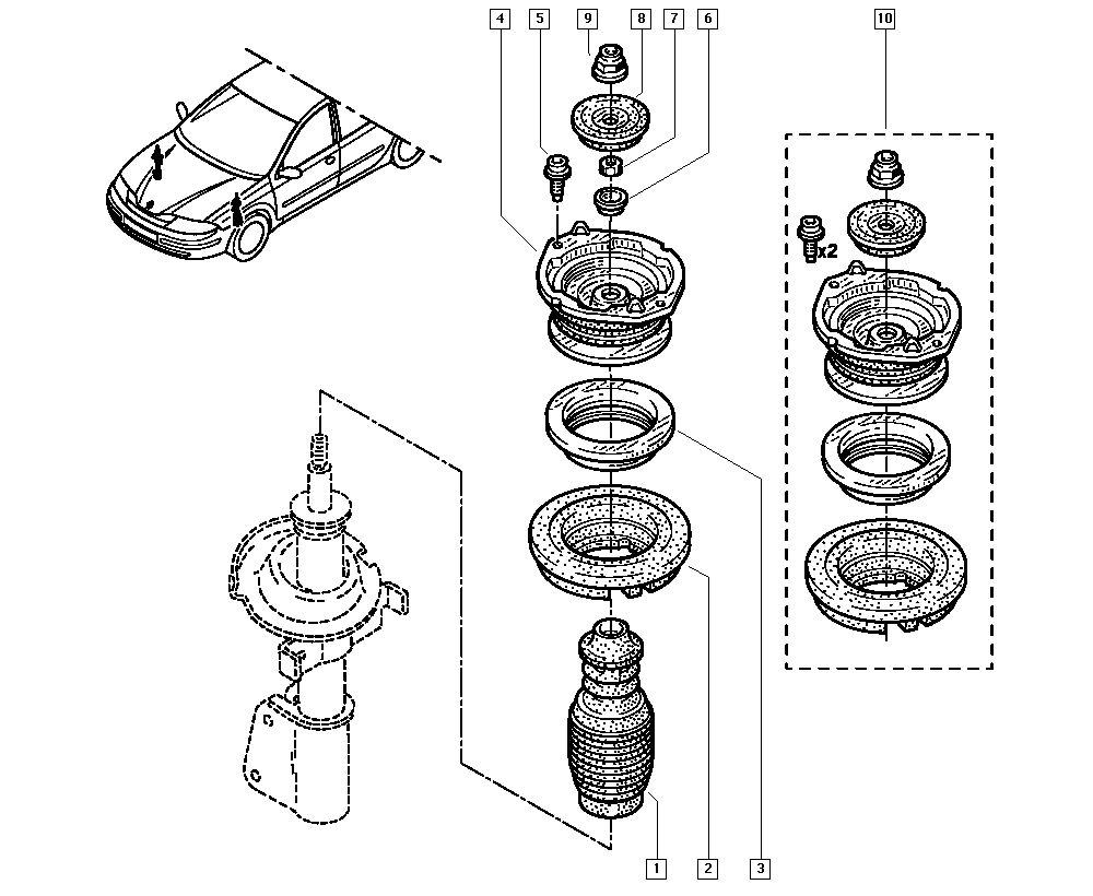 RENAULT 77 01 207 537 - Jousijalan tukilaakeri onlydrive.pro