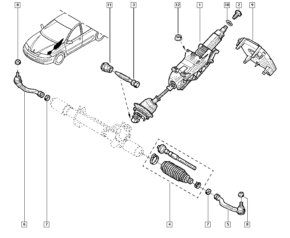 RENAULT 77 01 049 283 - Steering onlydrive.pro