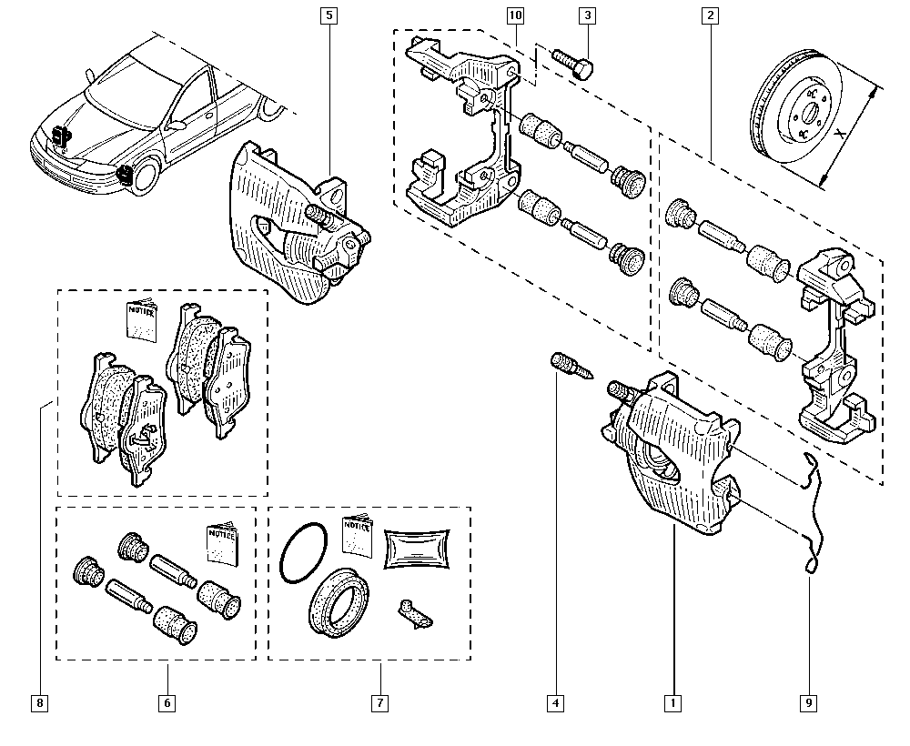 RENAULT 7701049104 - Brake calipers onlydrive.pro