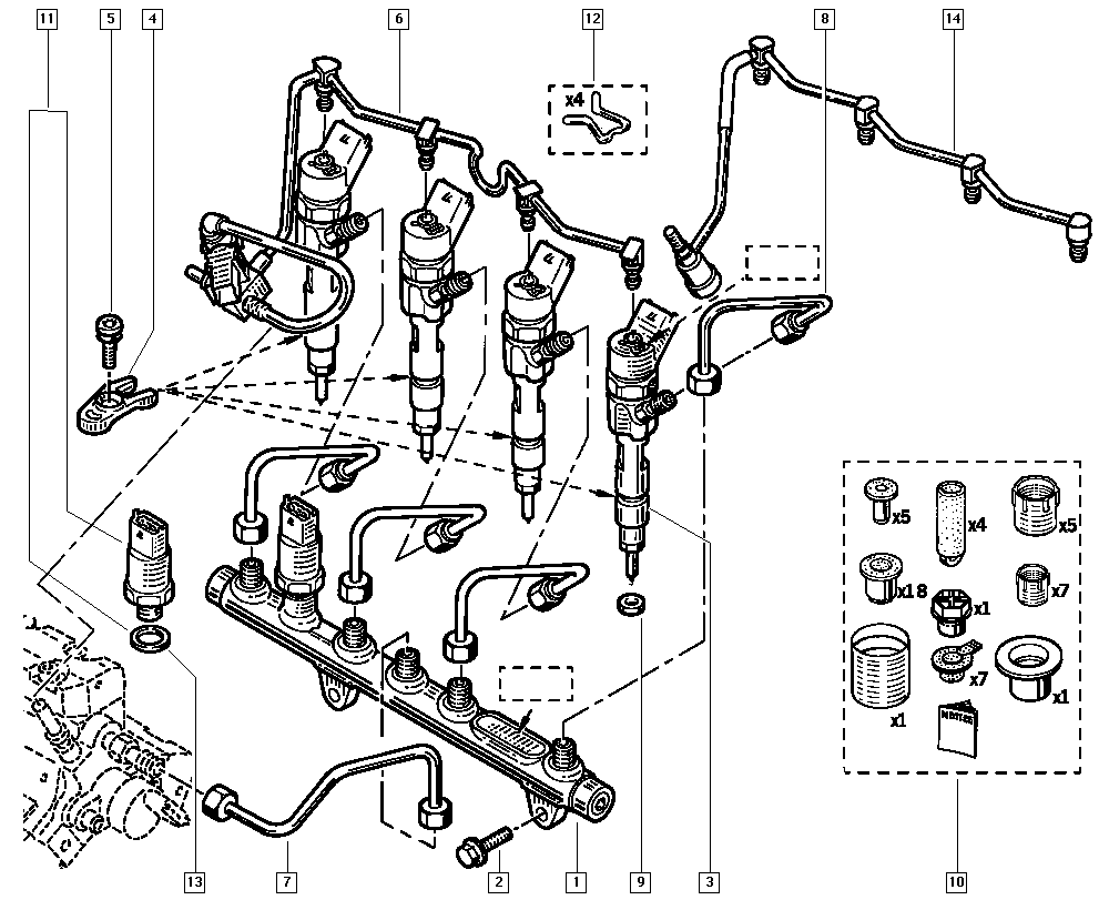 RENAULT 7701478058 - Jutiklis, degalų slėgis onlydrive.pro