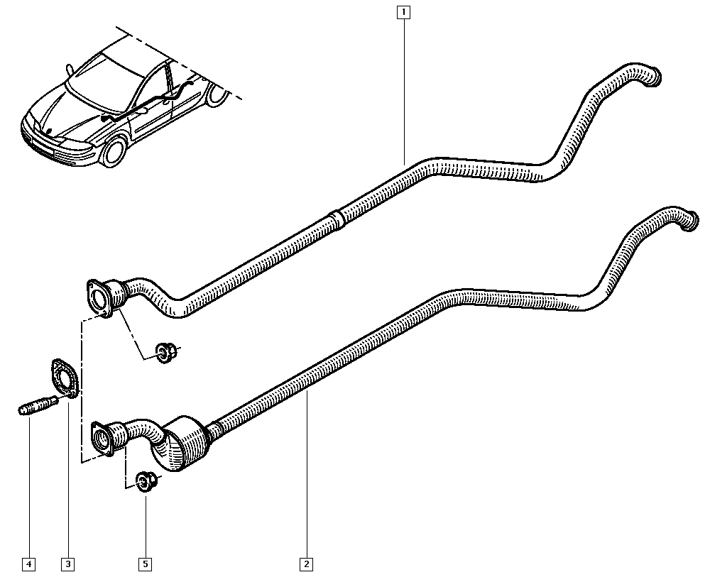 RENAULT 82 00 005 279 - Exhaust system onlydrive.pro