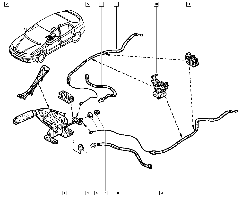 RENAULT 8200694119 - Vaijeri, seisontajarru onlydrive.pro