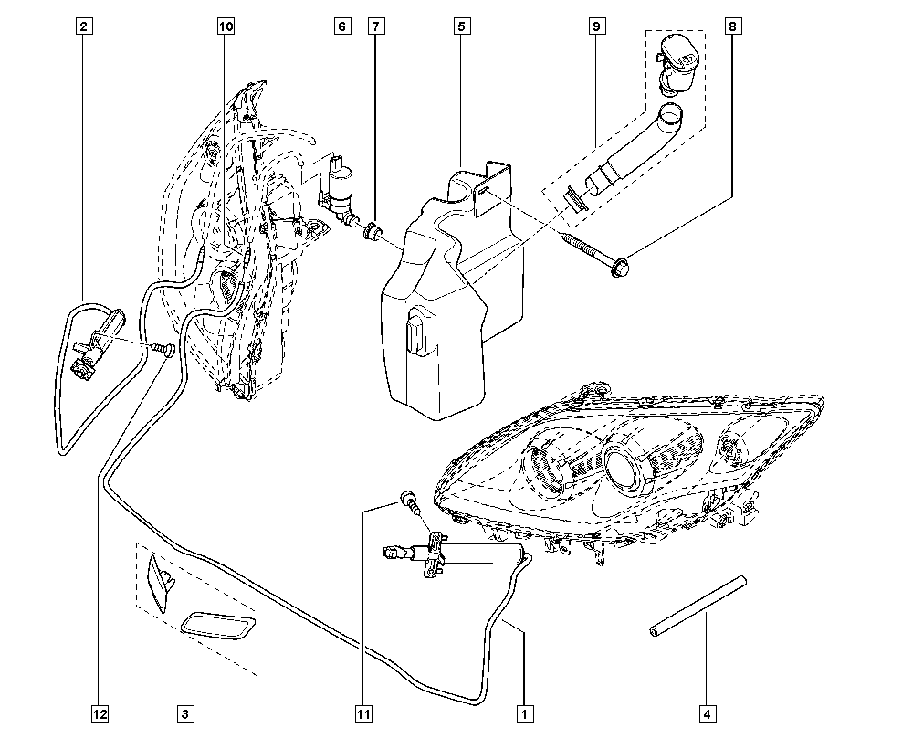 RENAULT 286420001R - Washer Fluid Jet, headlight cleaning onlydrive.pro