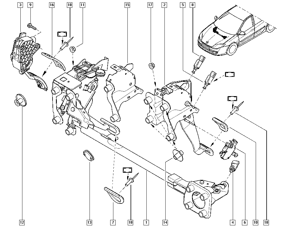 RENAULT 25 32 500 07R - Stabdžių žibinto jungiklis onlydrive.pro