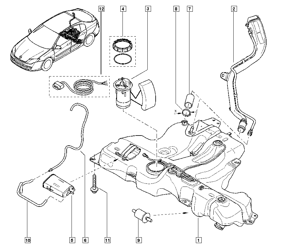 RENAULT 82 00 386 495 - Fuel tank onlydrive.pro