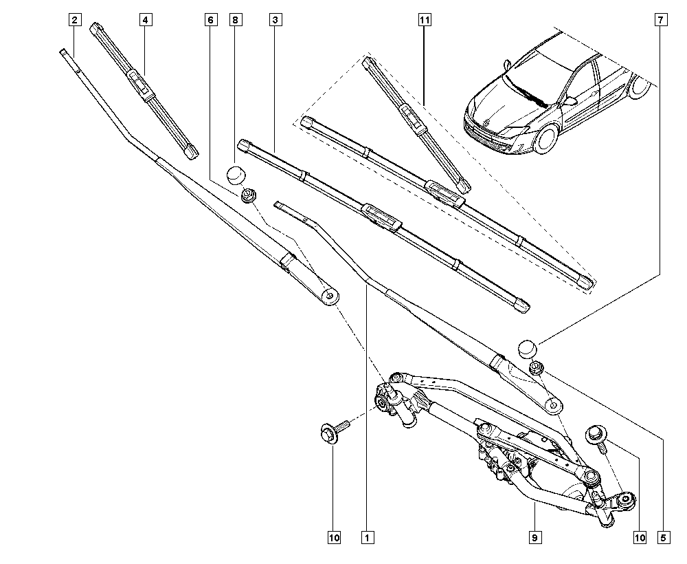 RENAULT 28 89 000 03R - Stikla tīrītāja slotiņa onlydrive.pro