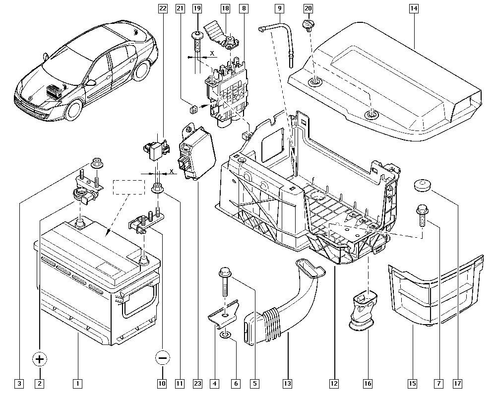 RENAULT 7711423177 - Startera akumulatoru baterija onlydrive.pro