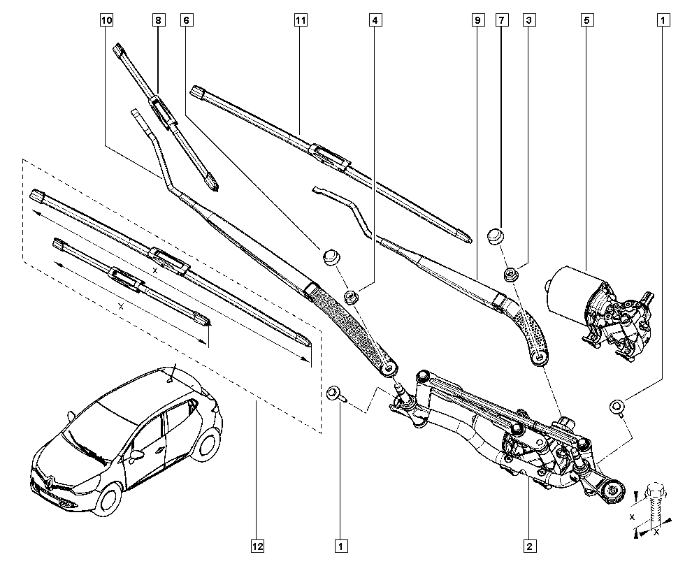 RENAULT 288B57826R - Valytuvo gumelė onlydrive.pro