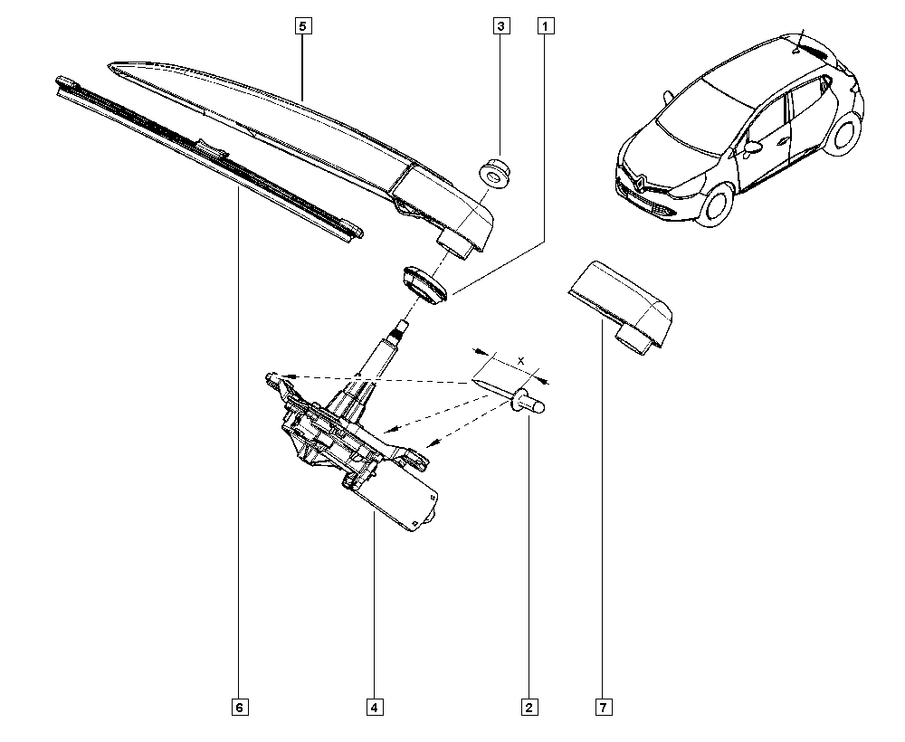 RENAULT 287909786R - Klaasipuhastaja kumm onlydrive.pro