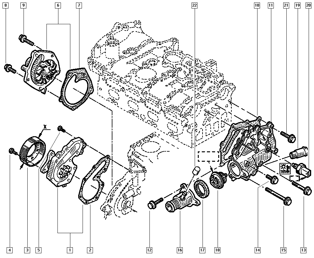 RENAULT 77 01 479 043 - Vesipumppu onlydrive.pro