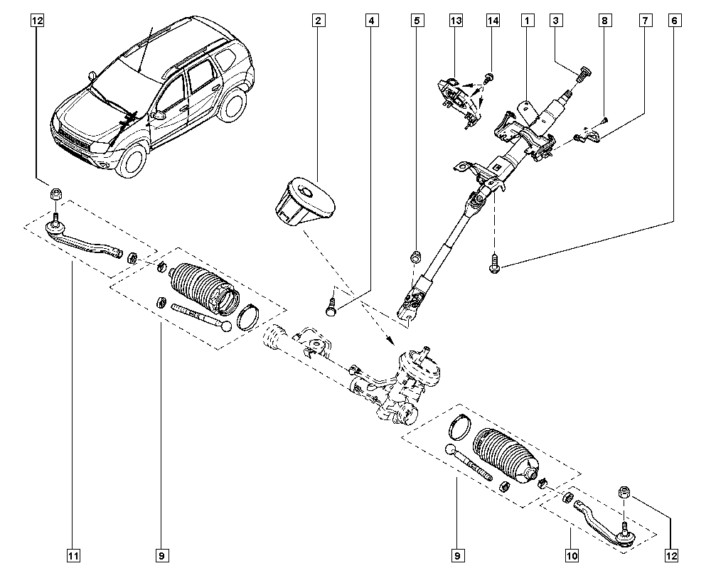 RENAULT 82 01 108 332 - Steering onlydrive.pro