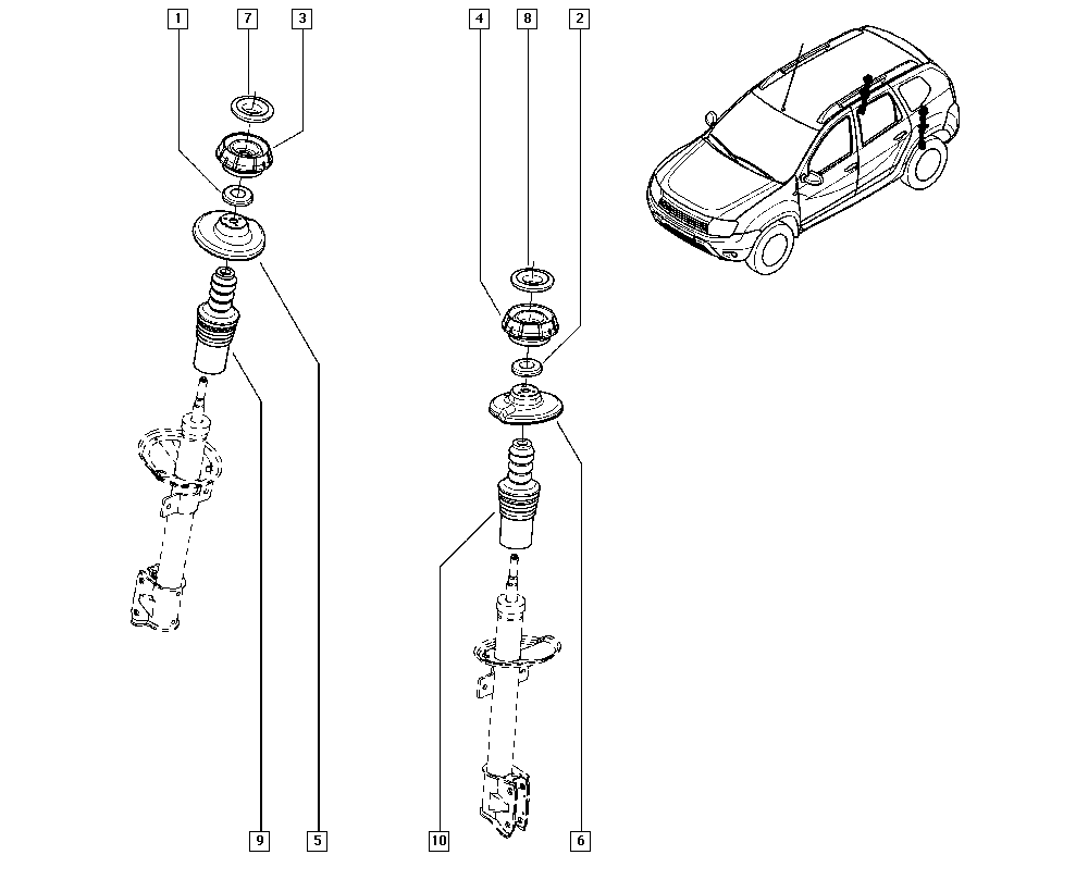 RENAULT 60 01 547 499 - Pakabos statramsčio atraminis guolis onlydrive.pro