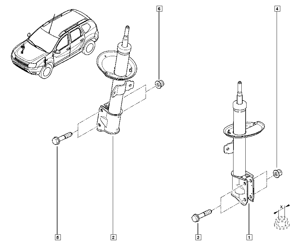 RENAULT 543025648R - Shock absorber onlydrive.pro