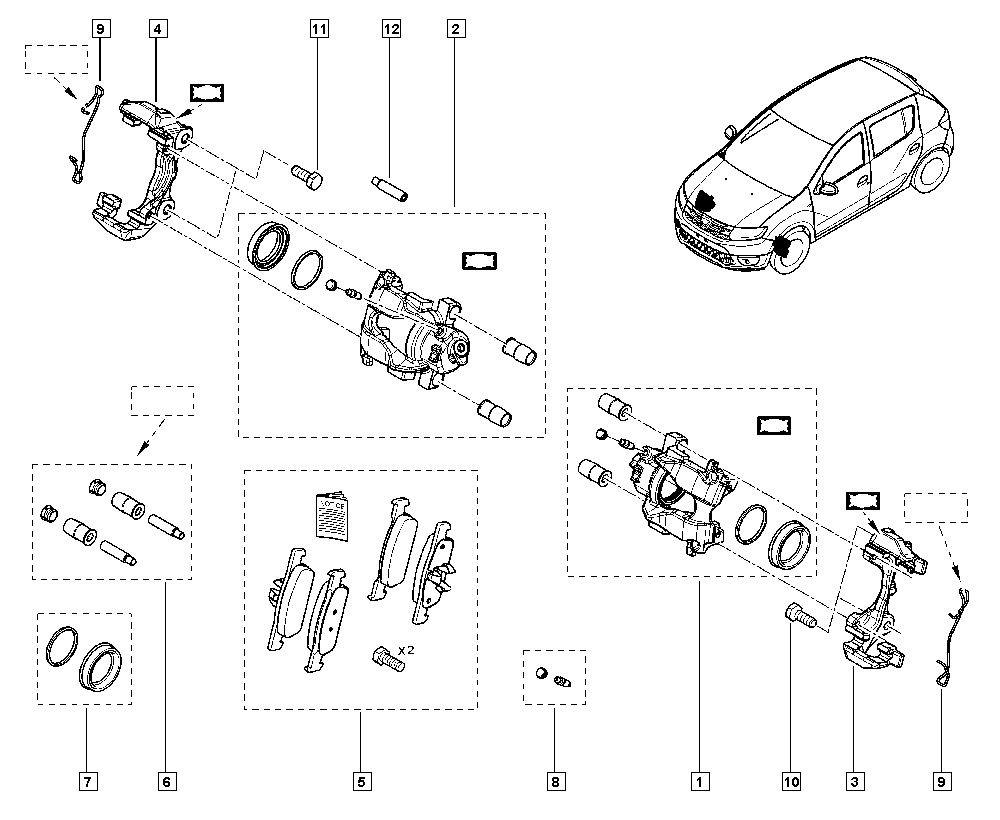 RENAULT 77 01 049 101 - Ohjainhylsysarja, jarrusatula onlydrive.pro