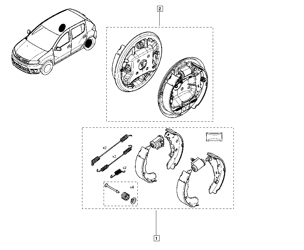 RENAULT 440A05169R - Brake Shoe Set onlydrive.pro