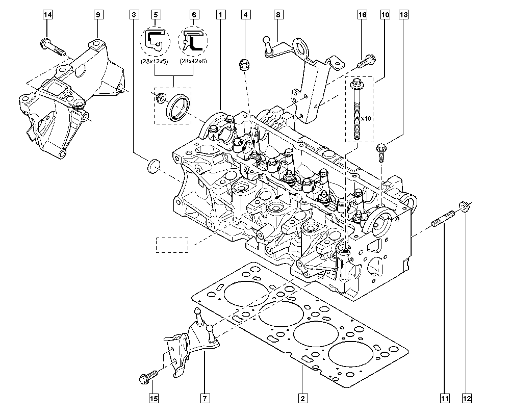 NISSAN 77014-78860 - Bolt Kit, cylinder head onlydrive.pro