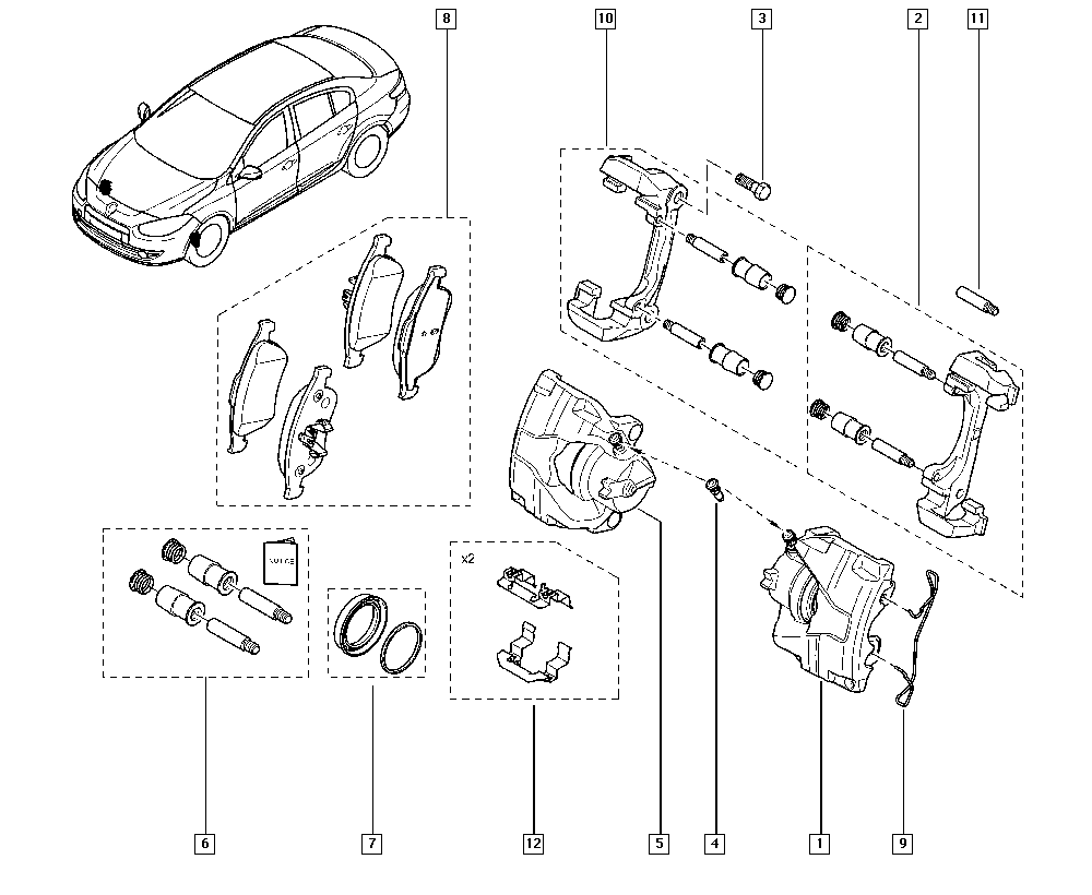 RENAULT 41 08 327 74R - Accessory Kit for disc brake Pads onlydrive.pro