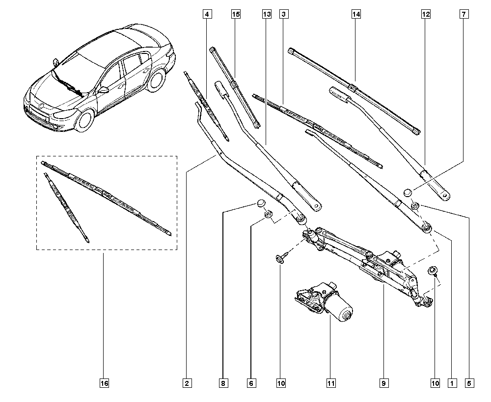 RENAULT 288901987R - Wipers onlydrive.pro