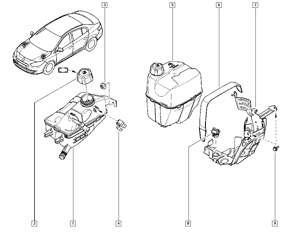 RENAULT 8200048024 - Vāciņš, Dzesēšanas šķidruma rezervuārs onlydrive.pro