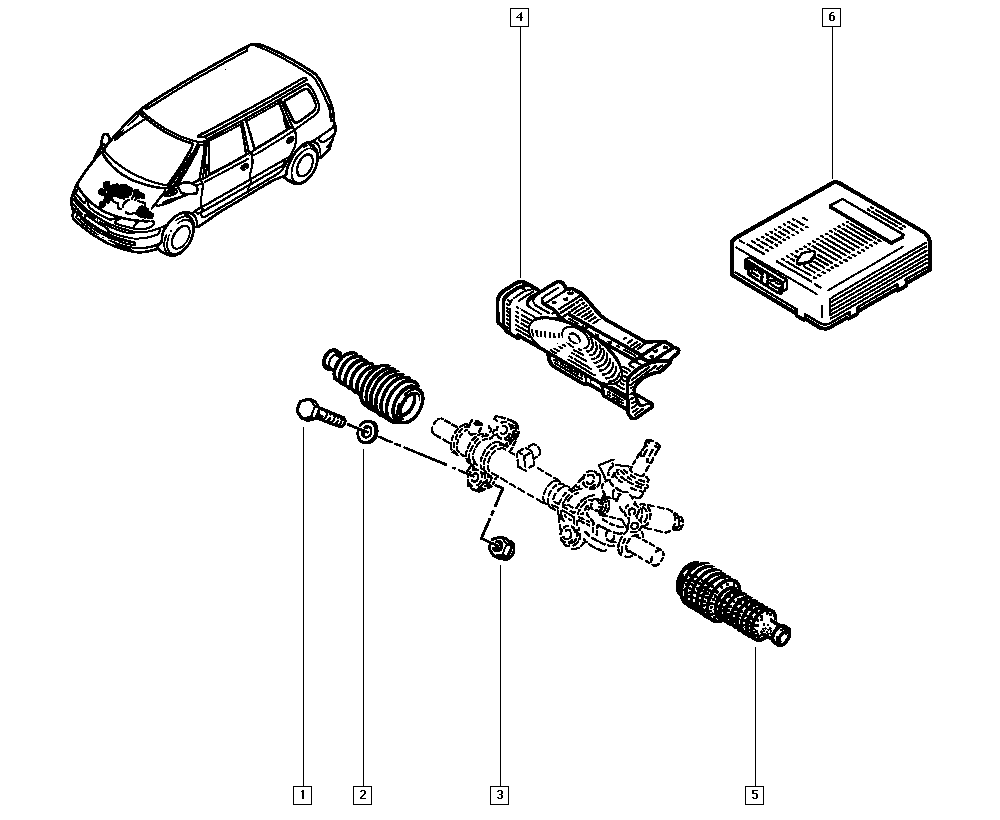 RENAULT 6025370231 - Kaitsekummikomplekt,rooliseade onlydrive.pro