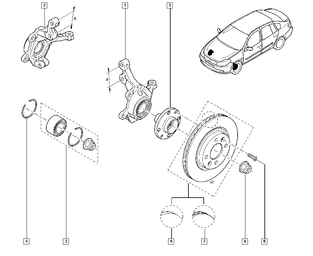 RENAULT 77 01 205 778 - Rattalaagrikomplekt onlydrive.pro