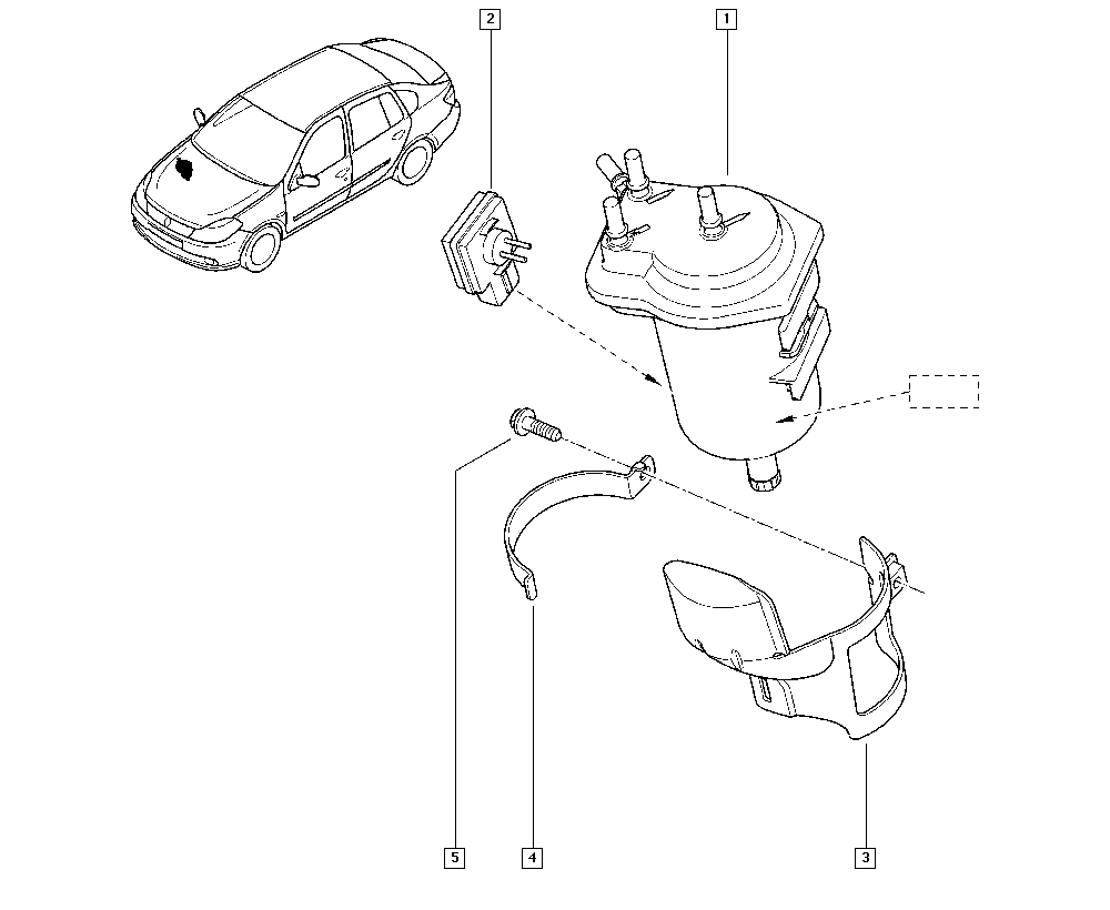 RENAULT 82 00 458 337 - Kütusefilter onlydrive.pro