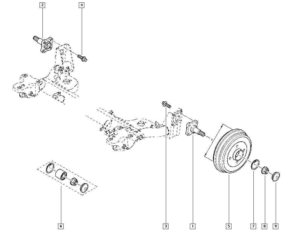 RENAULT 7701205812 - Stub axle - hubs (brake drum) onlydrive.pro