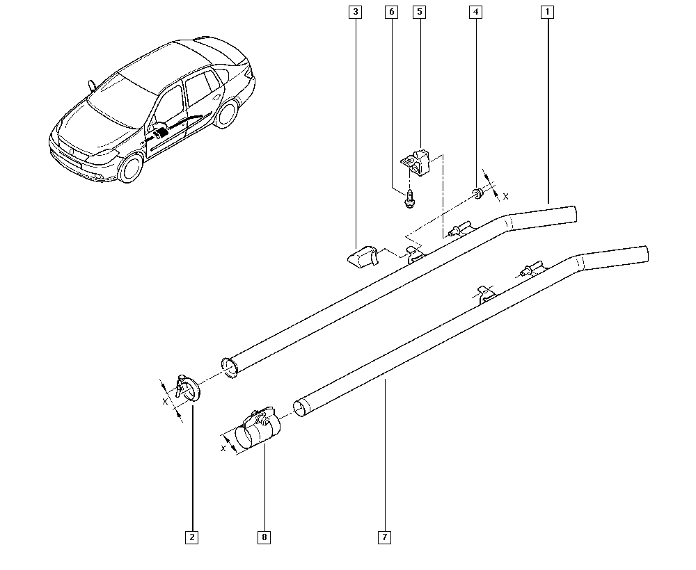 RENAULT 82 00 157 360 - Vamzdžių sujungimas, išmetimo sistema onlydrive.pro