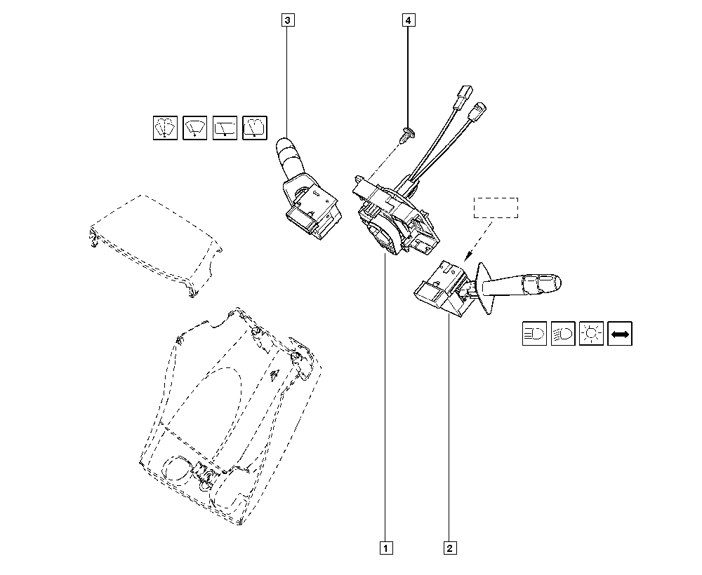 RENAULT 6001551356 - Steering wheel switches onlydrive.pro