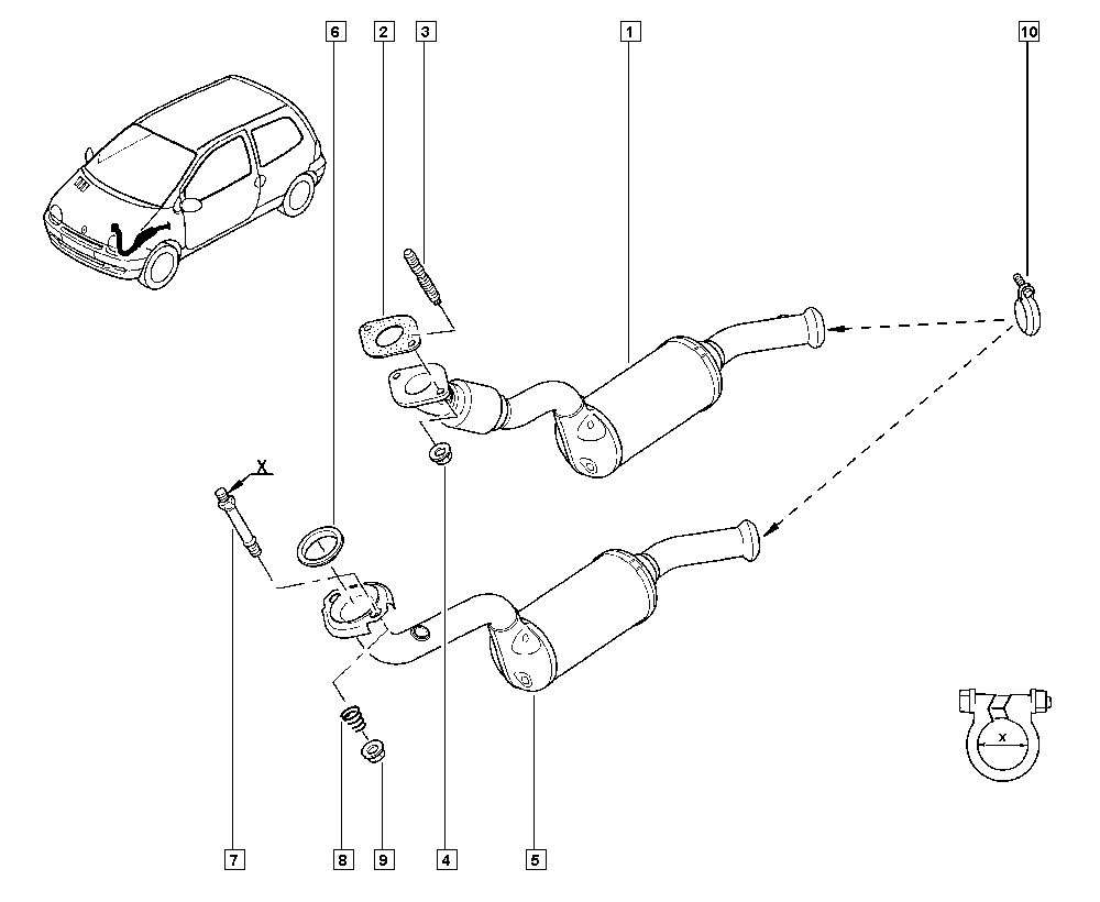 RENAULT 77 00 840 468 - Tihend, heitgaasitoru onlydrive.pro