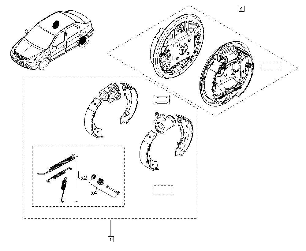 RENAULT 440A07208R - Brake Shoe Set onlydrive.pro