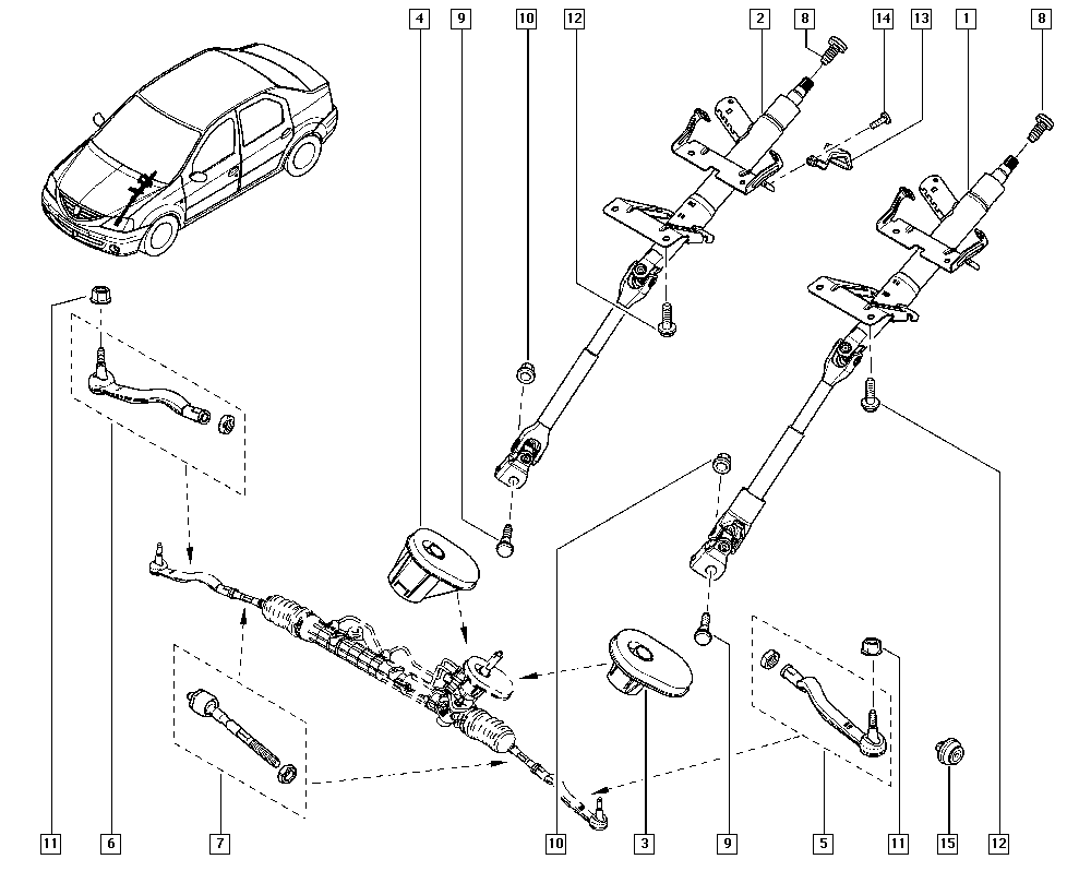 NISSAN 6001 550 443 - Skersinės vairo trauklės galas onlydrive.pro