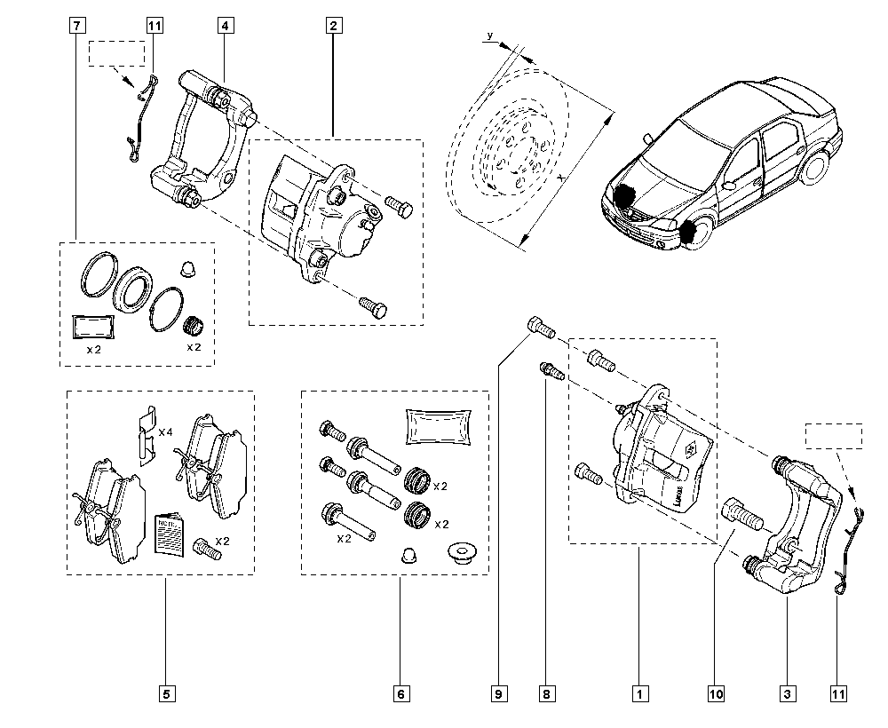 RENAULT 7701201806 - Brake calipers onlydrive.pro