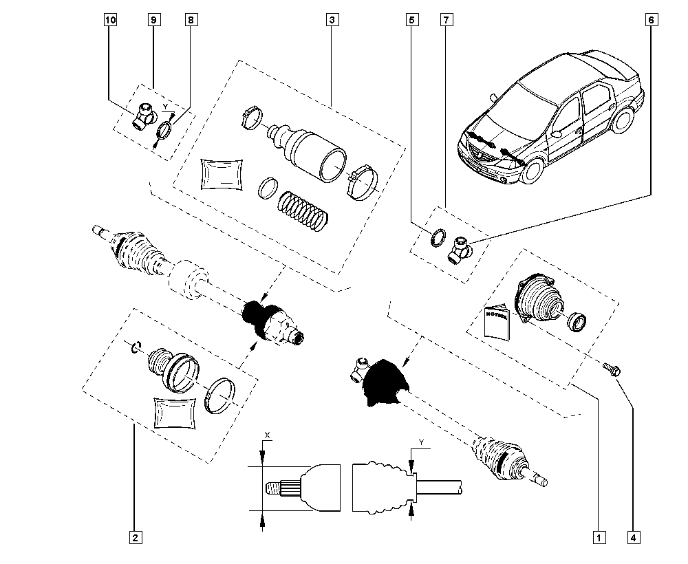 RENAULT 392414459R - Paljekumi, vetoakseli onlydrive.pro