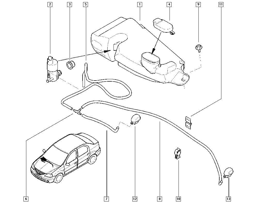 RENAULT 6001549443 - Water Pump, window cleaning onlydrive.pro