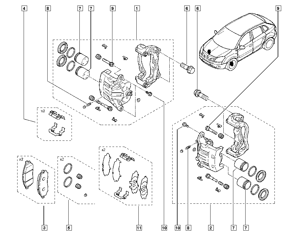 RENAULT 410603072R - Piduriklotsi komplekt,ketaspidur onlydrive.pro