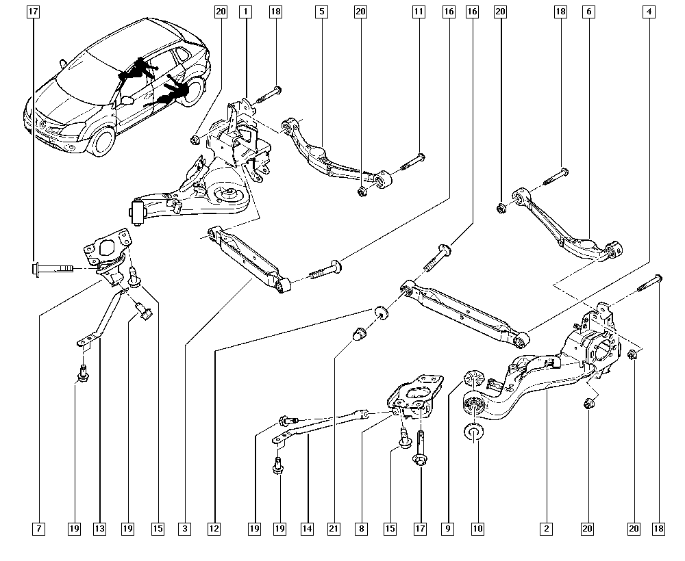 RENAULT 55501-JY00A - Valdymo svirties / išilginių svirčių įvorė onlydrive.pro