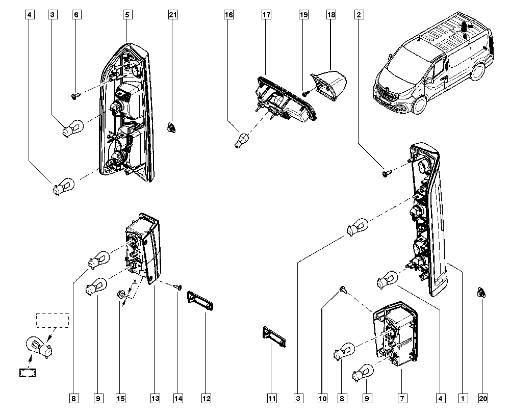 RENAULT 265556737R - Kombinuotas galinis žibintas onlydrive.pro