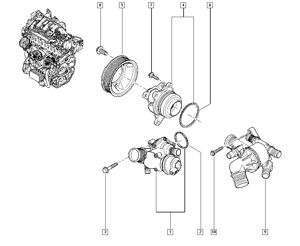 RENAULT 110615482R - Water pump onlydrive.pro