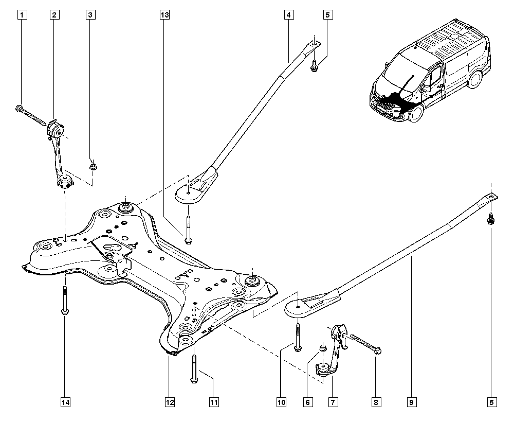 RENAULT 544016605R - Akselinripustus onlydrive.pro