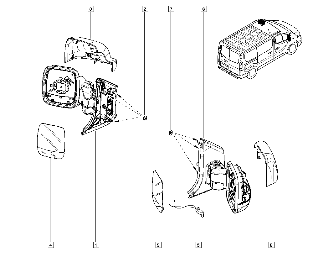 RENAULT 963666705R - Välipeegel onlydrive.pro