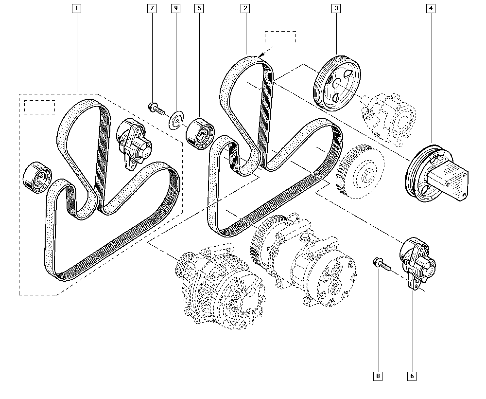 RENAULT 82 00 104 754 - Ролик, поликлиновый ремень onlydrive.pro