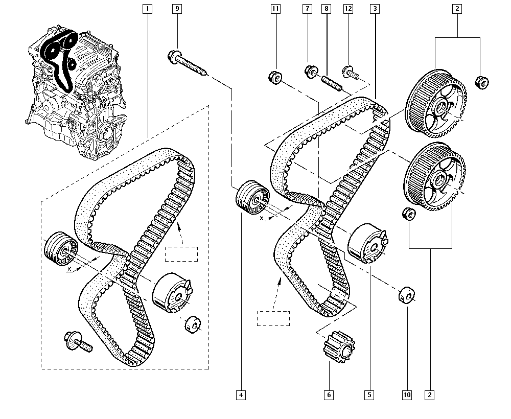 RENAULT 77 01 477 014 - Paskirstymo diržo komplektas onlydrive.pro