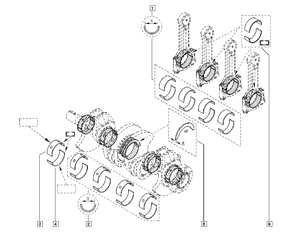 RENAULT 77 01 472 121 - Main Bearings, crankshaft onlydrive.pro