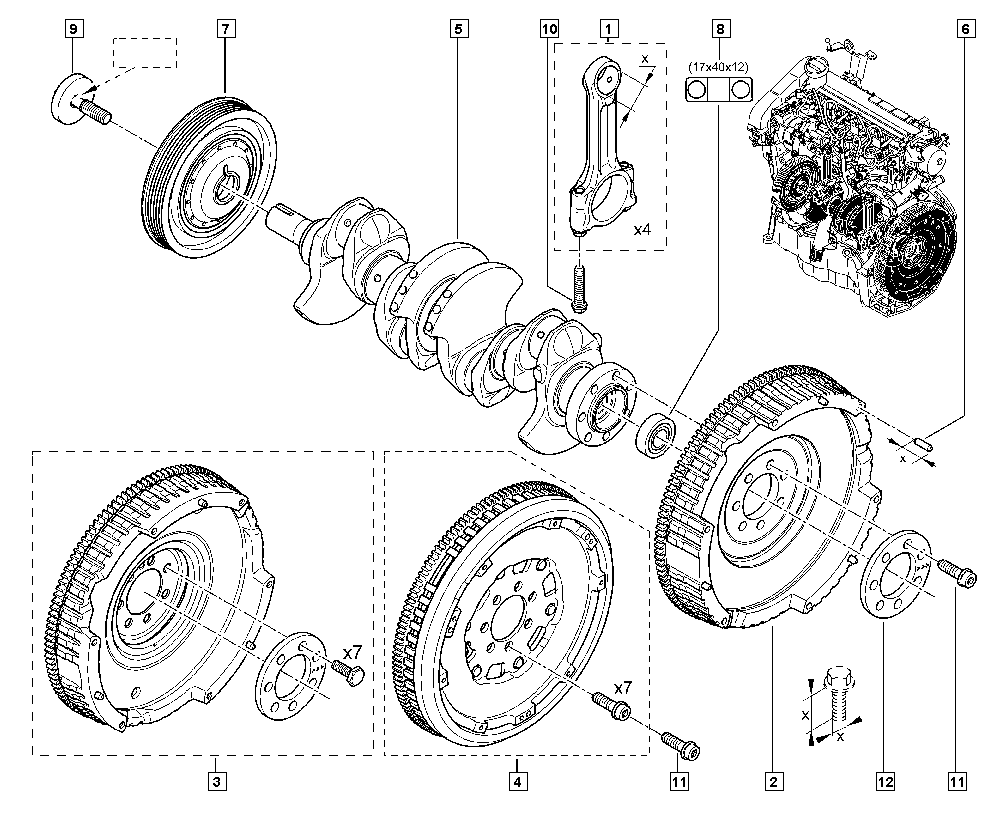 RENAULT 12 30 039 48R - Crankshaft onlydrive.pro