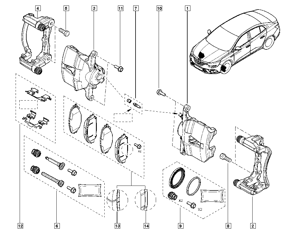 RENAULT 440832032R - Lisakomplekt, ketaspiduriklotsid onlydrive.pro