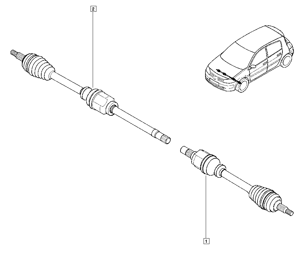 RENAULT 8200472158 - Drive Shaft onlydrive.pro