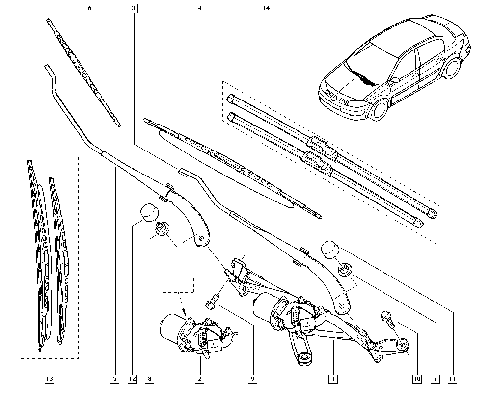 RENAULT 7701063733 - Stikla tīrītāja slotiņa onlydrive.pro